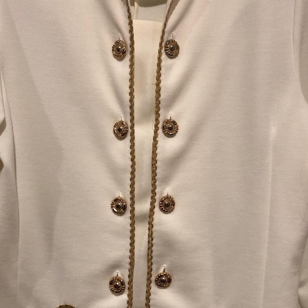 Pablo Collection Vintage Gold Detail Long Sleeve Blouse - Picture 3 of 5